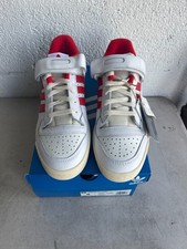 Adidas Forum 84 Low White Vivid Red Mens Lace-Up Sneakers