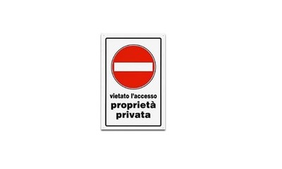 Sign 30 x 20 Prop.Priv.V/Acc.