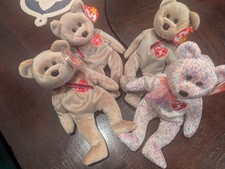 Lot Of 4 Ty Beanie Baby Signature Bears 1999 And 2001