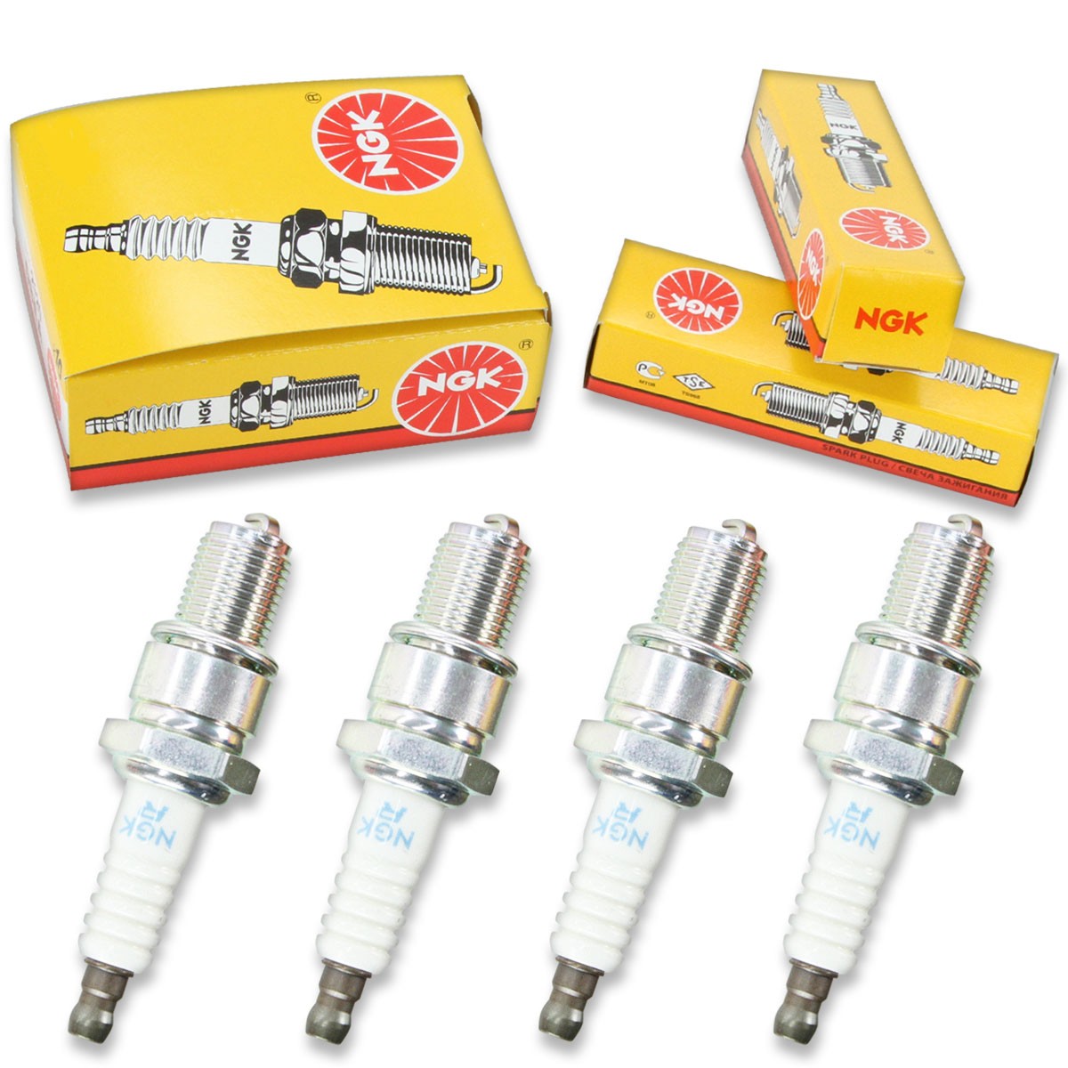 4pcs 2004 Ski-Doo Legend 700 SE NGK Standard Spark Plugs 698cc 42ci Kit Set kn