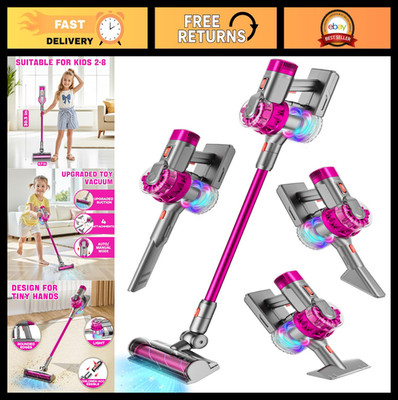 4-in-1 Kids Toy Vacuum Cleaner with Suction - Electric Pretend Play Set for Todd