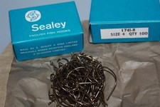 2 BOXES GLADDING SEALEY 1714B SIZE 4BAIT HOOKS - 100 HOOKS PER BOX