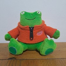 Woolworths Vintage Fleecy Pals RIVET FROG Soft Toy Plush Beanie 5.5"