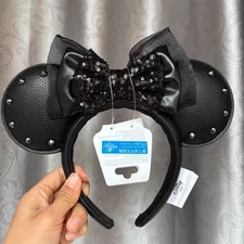 Authentic Disney 2024 Pirates of The Caribbean Black Minnie Mouse Ears Headband