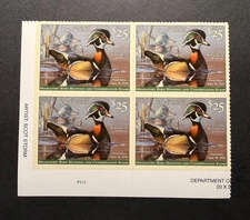 WTDstamps - #RW86 2019 Plate# Block -  Federal Duck Stamp - Mint OG NH