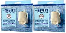 Mrs. Meyer's Clean Day Scented Oil Diffuser Kit, 2 Warmer 2 Refills, Rain Water