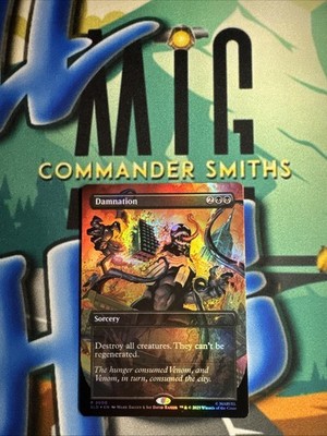 Damnation   Borderless COLORS FOIL   MTG NM (2000) Venom Spider-Man Secret Lair