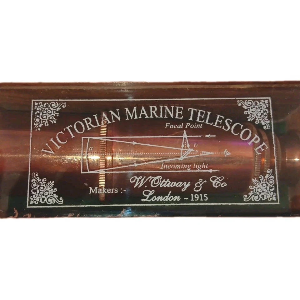 Victorian Marine Telescope  ROYAL NAVY Makers W. Ottway & Co. London - 1915 - Image 2 of 4