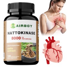 Nattokinase 8000FU - Heart Health Supplement, Circulatory Health, Non-GMO