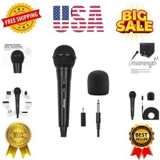 Handheld Wired Microphone, Cardioid Dynamic Vocal Mic with 13ft Cable and ON/...