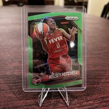Kelsey Mitchell 2025 Panini WNBA Prizm 207/225 Lime Green Fever #35