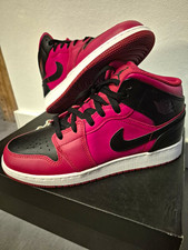 Jordan Air Jordan 1 Mid Herren Sneaker Mid Top Leder Rot/Schwarz EU 40 Neu