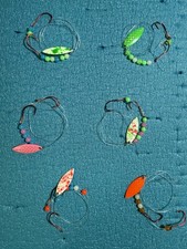 Kokanee/Trout Willow Blade UV Spinners Octopus Hooks 15Lb test qty 6