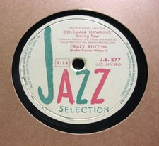 COLEMAN HAWKINS SWING FOUR Crazy Rhythm / Get Happy J.S. 877 (686)