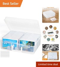 Clear Photo Storage Box with 18 Inner Cases - Perfect for Memories More