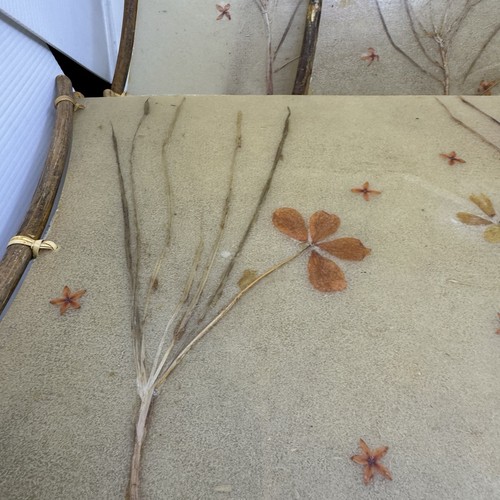 MCM Fiberglass Pressed Flowers & Leaves Bamboo Placemats: Set Of 10: 19” x 13.5” - Picture 14 of 14