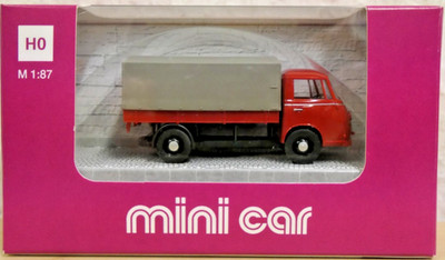 minicar 1:87 - Goliath Express 1100 Pritschenwagen mit Plane - rot - 66022