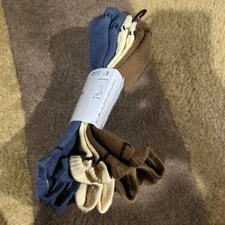 Nike Multicolor 3-Pair Pack No Show Socks Size L  8-12 MEN (BLUE/CREAM/BROWN)