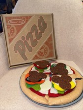 Melissa Doug Felt Food Pizza Set 3974 Complete Used Good Condition 42pc