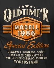 40.Geburtstag Herren T-Shirt Oldtimer Modell 1986 witzige Sprüche-Shirts Männer