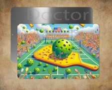 PICKLEBALLS 8" x 12" metal sign Made in USA