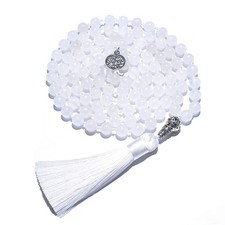 108 Mala Prayer Beads Necklace Meditation Yoga Jewery Hand Knotted Japamala Bead