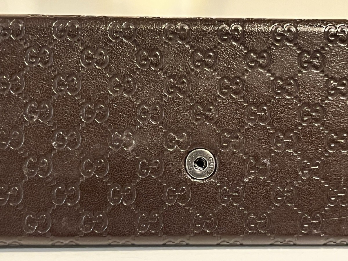 Gucci GG Monogram Trifold Sunglass Case GUCCI GG Monogram Brown Tri-fold Triangle Hard Eyeglasses  main image 4