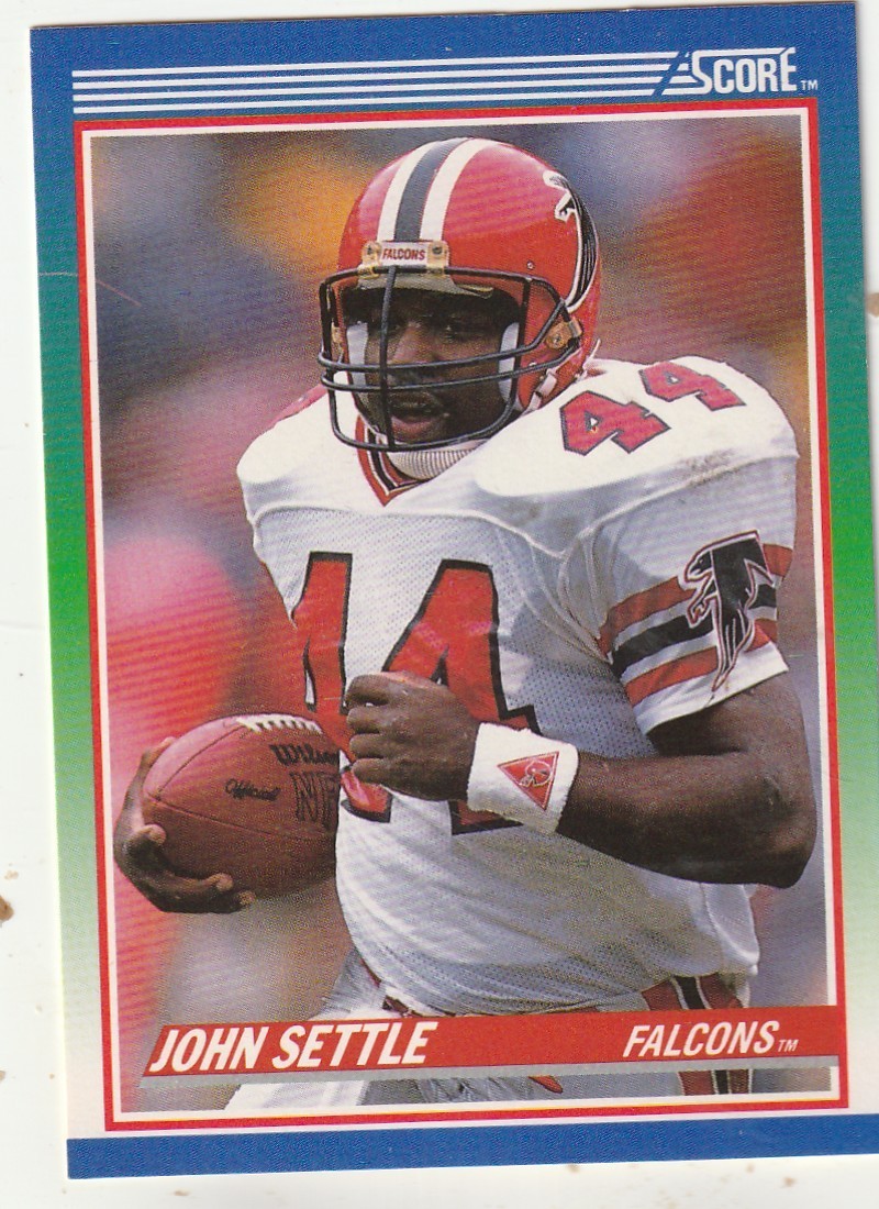 FREE SHIPPING-MINT-1990 SCORE JOHN SETTLE #14 ATLANTA FALCONS