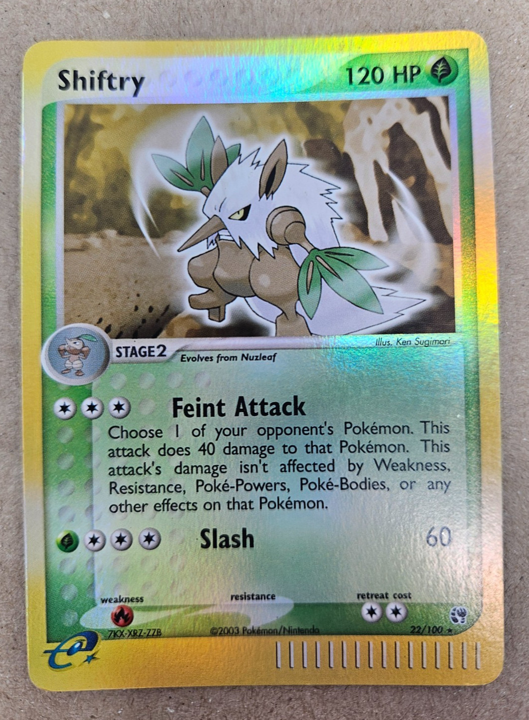 Shiftry 22/100 Reverse Holo EX Sandstorm MP