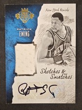 2016-17 Court Kings Sketches and Swatches Patrick Ewing Jersey Autograph 32/60!