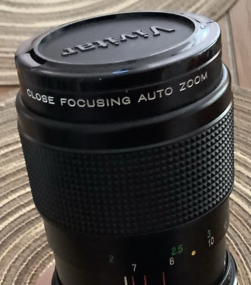 Lente zoom automático de enfoque cercano Vivitar 75-205 mm 1:3,8 vintage, piezas/reparación Foto 3 de 4