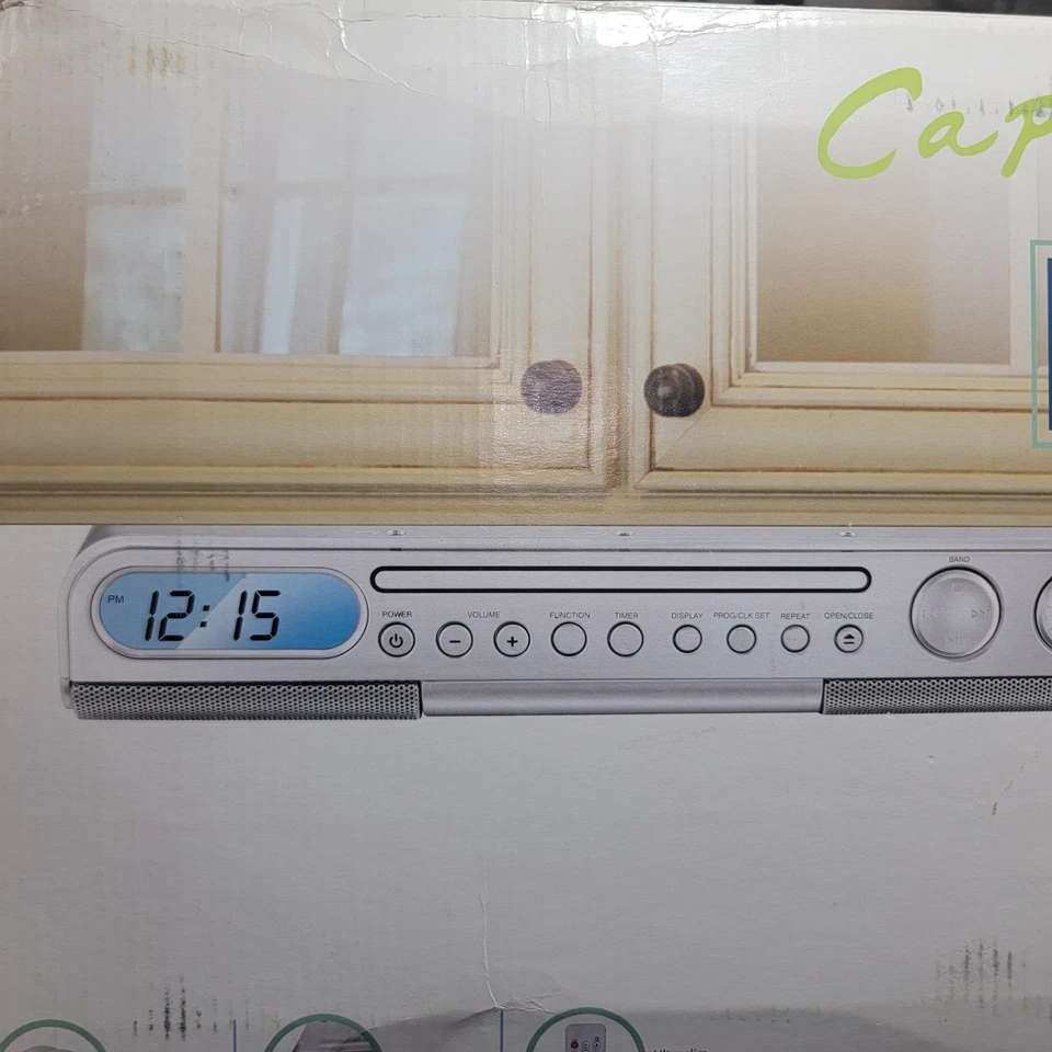 GPX Capri Under Cabinet CD Player/Radio MP3 Ready Space Saver AM/FM NEW Unopened - Image 4 of 4