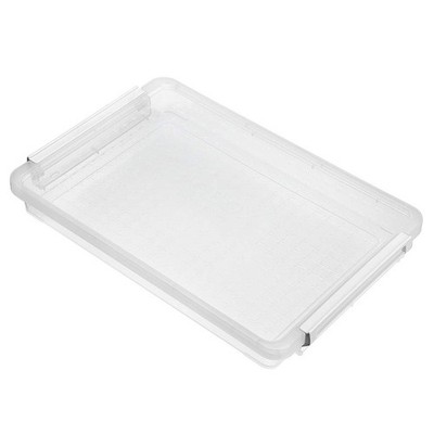 A4 Plus Clear Transparent PP Stackable Storage Box Desk Paper Project Case