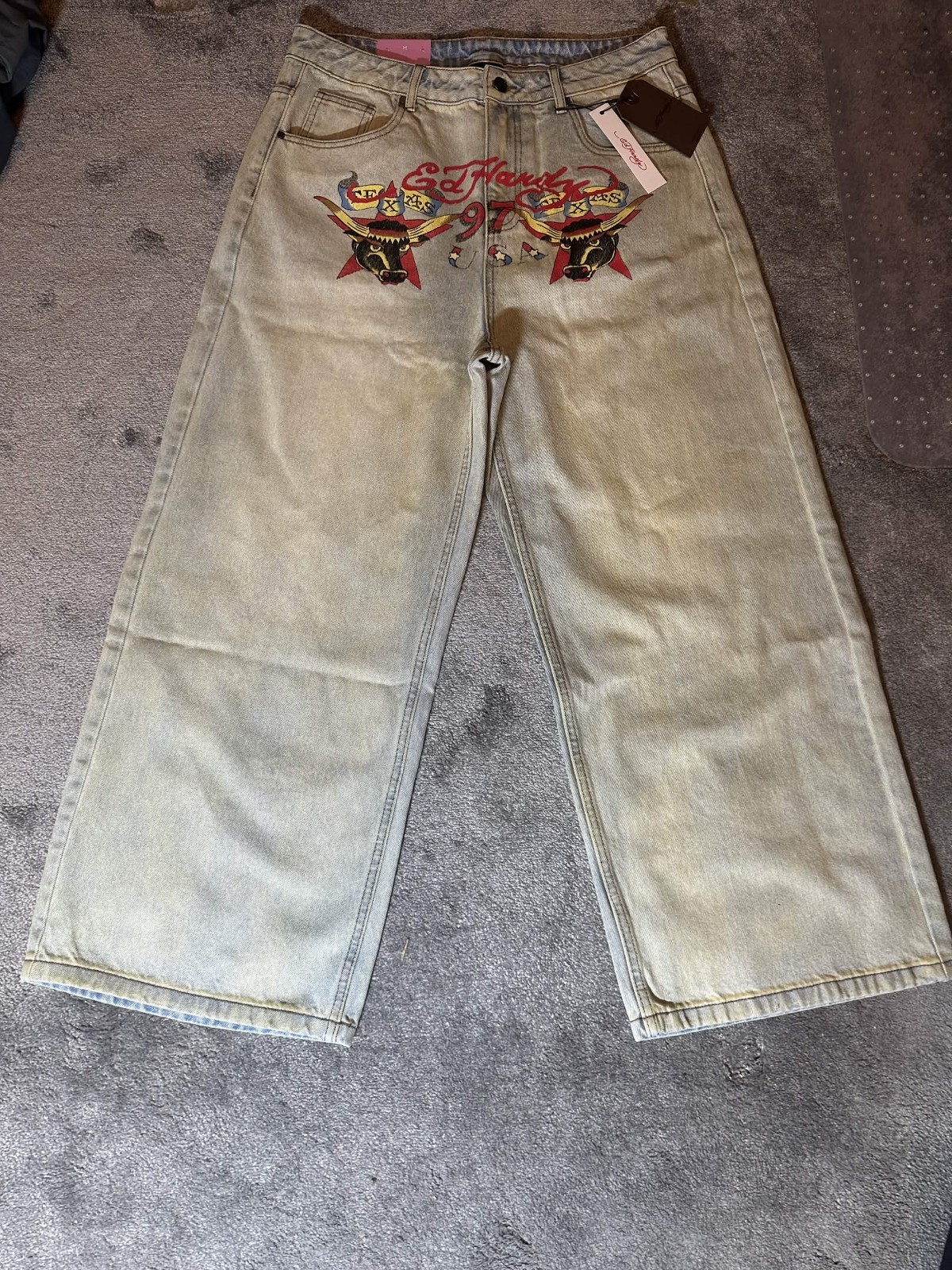 Ed Hardy Women’s Texas Rodeo Xtra Jeans Size Medium RRP£105