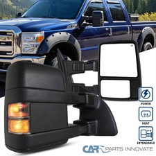 Pair Side Towing Mirrors Fits 08-16 Ford F250 Super Duty Power Heated Led Signal