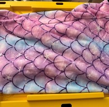 Mermaid Tail Blanket - Plush Mermaid Wearable Blanket for Kids 50x145cm Purple