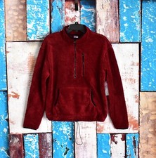 Women's No Boundaries Juniors Plush Half Zip Pullover Choose Size Red NEW