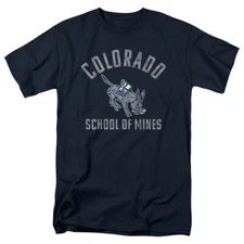 Colorado School of Mines Adult T-Shirt Orediggers Logo, Navy, S-5XL