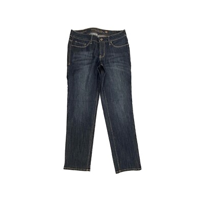 Faded Glory Straight Leg Women's size 10 Dark Wash Blue Denim jeans