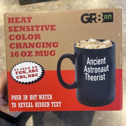 Ancient Astronaut Theorist Heat Sensitive Color Changing 16oz Coffee Cup/Mug New
