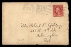 New ListingMayfairstamps Us 1915 Moorestown to Wilmington De Flag Cancel Cover aas_21051
