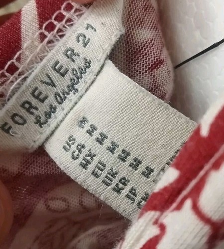 Forever 21 Red And White Boho Summer Maxi Dress Size M UK 10-12 Hippie Backless - Picture 7 of 9