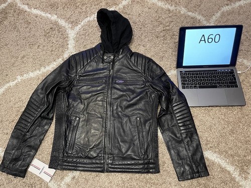 Helvetica Blouson Noir Cuir