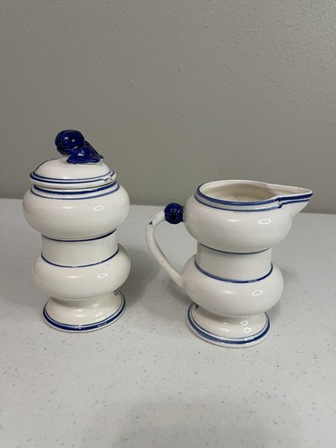 Brocca Zucchero Vintage Cipolla Blu Arnart Giappone Blu Bianco Delft Creamer - Foto 7 di 15