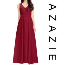 Azazie Britney Bridesmaid Dress in Burgundy sz A8