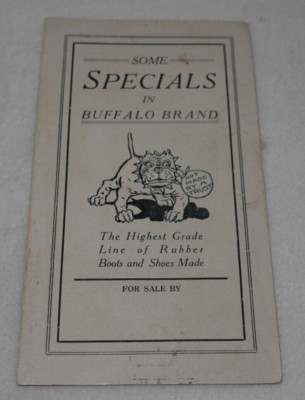 Buffalo Brand Boots Shoes Washington King Edward Antique Advertising Foldout