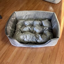 Large Indoor Cushioned Pet Bed Removable Cushion