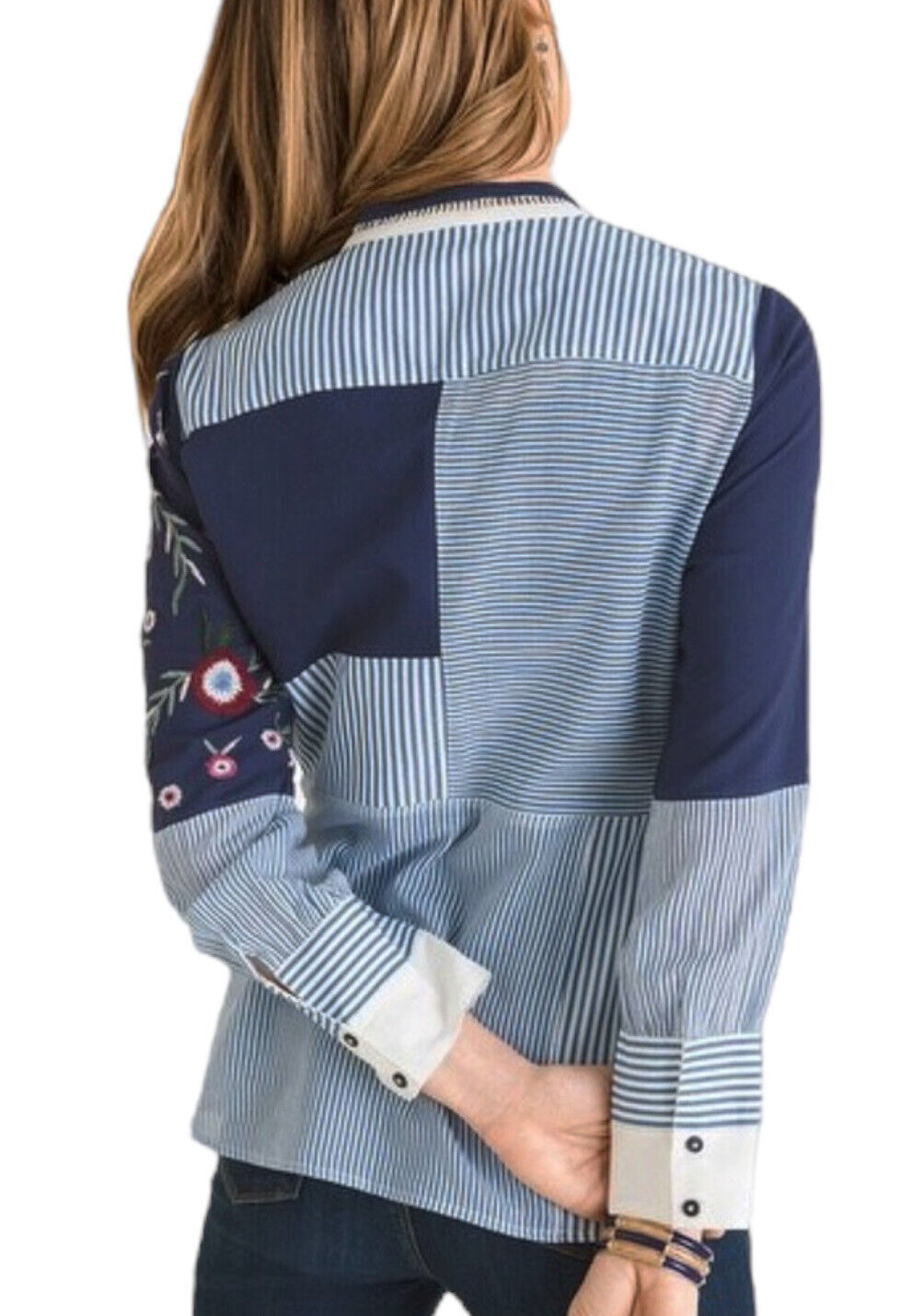 Chico’s Patchwork Embroidered Long Sleeve Blouse … - image 6