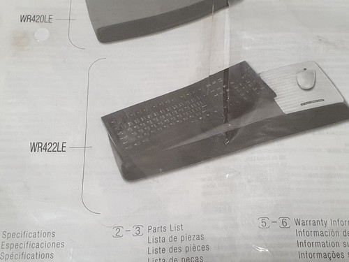 3M Gel Poggiamano Computer PC Tastiera Regolabile Wrist Plateau WR420LE Nuovo - Afbeelding 3 van 6