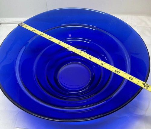 Art Deco Cobalt Blue Stepped Elegant Bowl Great Display Home Decor Art Nouveau - Picture 6 of 6